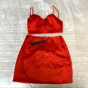 House of Harlow 1960 x Revolve red 2-piece set